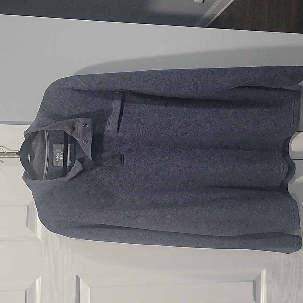 Free fly 2xl long sleeve shirt grey blue